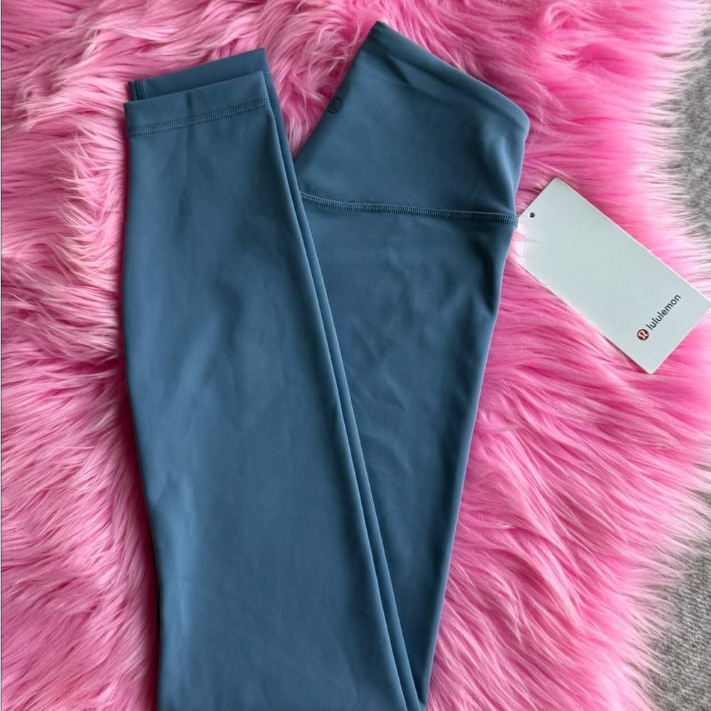Lululemon Size 4 Wunder under smooth cover HR tight 25" washed denim, NWT